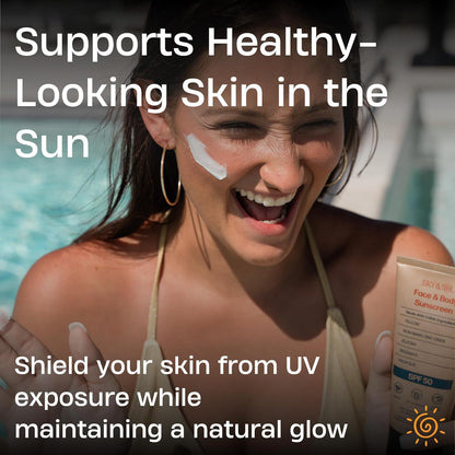Sky and Sol Mineral Sunscreen for Face & Body, 3 oz | Non-Nano Zinc Oxide & Grass-Fed Tallow, No White Cast, Water Resistant 80 Minutes, Fragrance-Free, Reef-Conscious, Non-Greasy Formula
